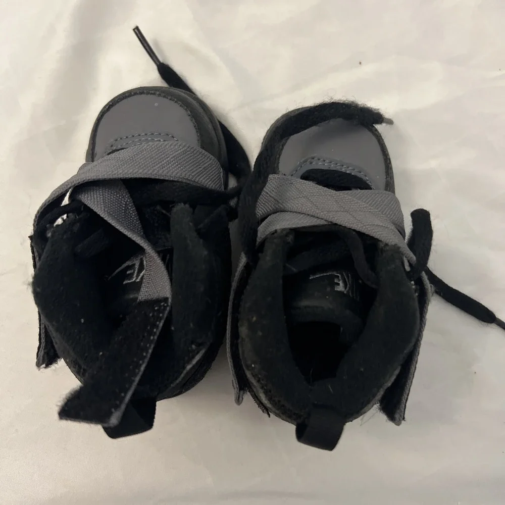 Sneakers Baby Toddler Sz 4C Jordan 1 Low‎ Flex (TD) Black Color 554721-100 Box